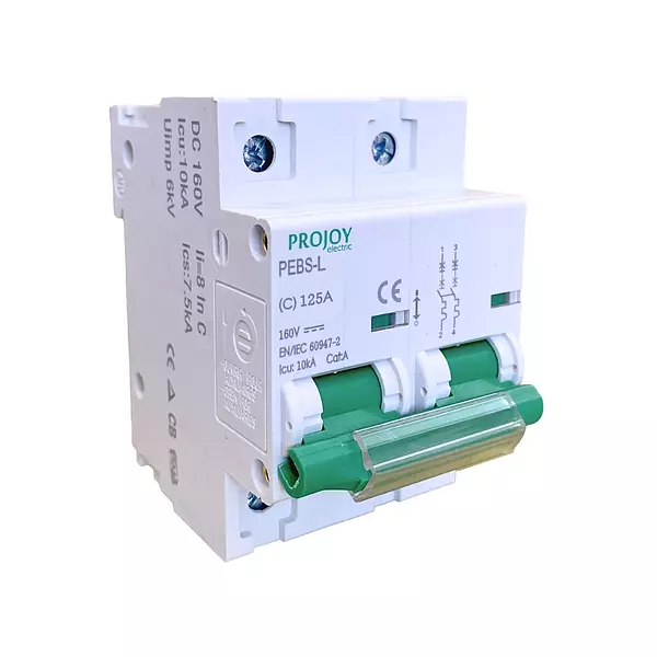 Breaker Dc 2p 63a 80a 100a 125a (160vdc) Projoy