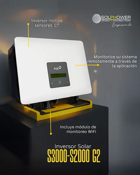 Inversor Solar Fox On Grid Monofásico Split Phase S2000 G2