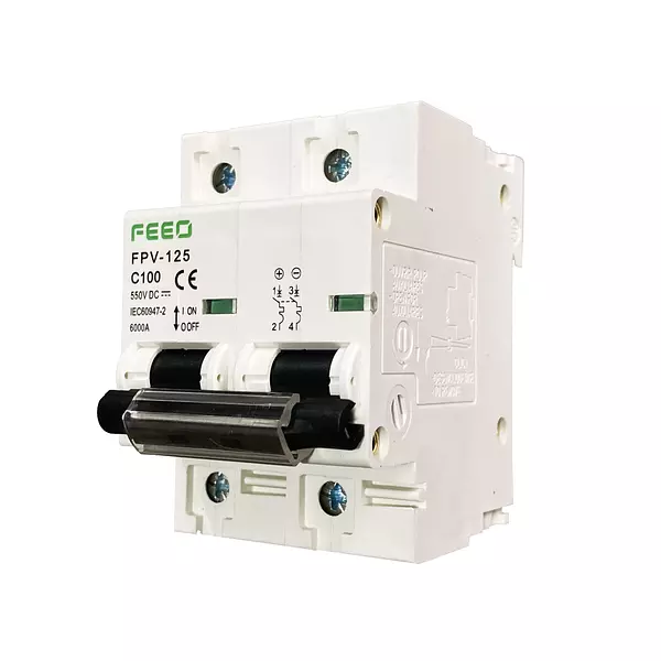 Breaker Dc 2p 500vdc 80a 100a 125a Feeo